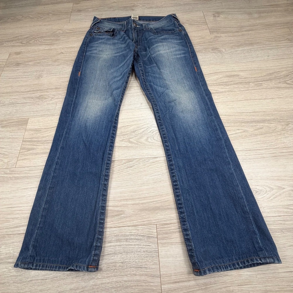 True Religion Straight Leg Jeans‎ Mens 31 Blue Denim MR2859E84 Made in USA